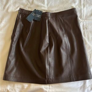 Abercrombie and Fitch Brown Vegan Leather Skirt